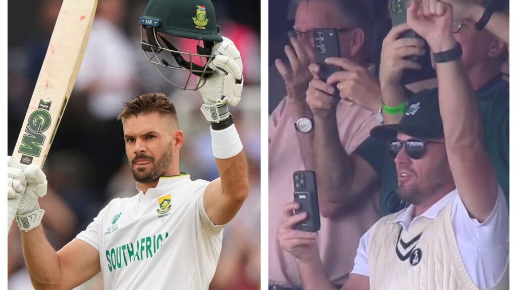 Aiden Markram cries, forgets to celebrate historic WTC century, AB de Villiers records it from Lord's stands