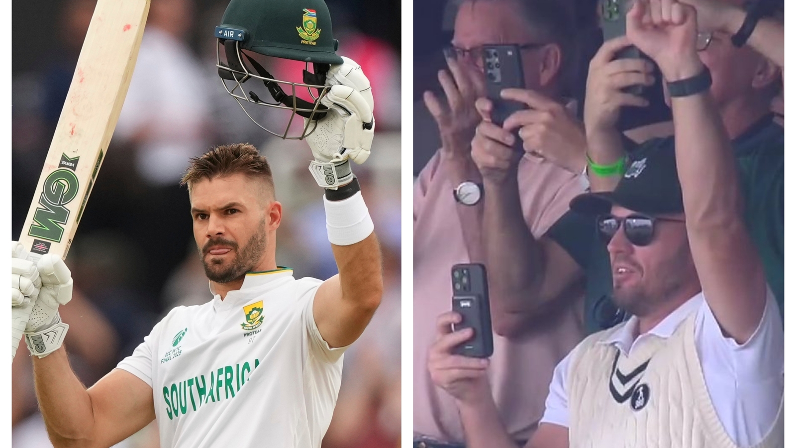 Aiden Markram cries, forgets to celebrate historic WTC century, AB de Villiers records it from Lord's stands