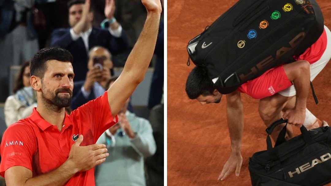 Watch: Emotional Novak Djokovic touches clay court in potential French Open farewell