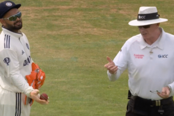 Rishabh Pant hurls ball in anger after umpire refuses to change it; Bumrah, Gill accused of ‘irritating the umpire’ Rishabh Pant hurls ball in anger after umpire refuses to change it; Bumrah, Gill accused of 'irritating the umpire'
