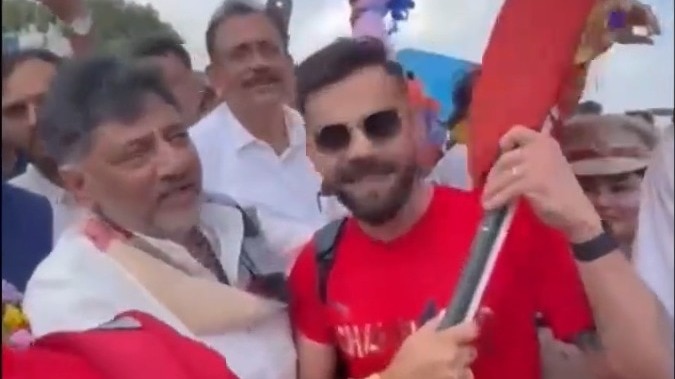 IPL 2025 champions RCB welcomed by Karnataka Deputy CM on arrival in Bengaluru
